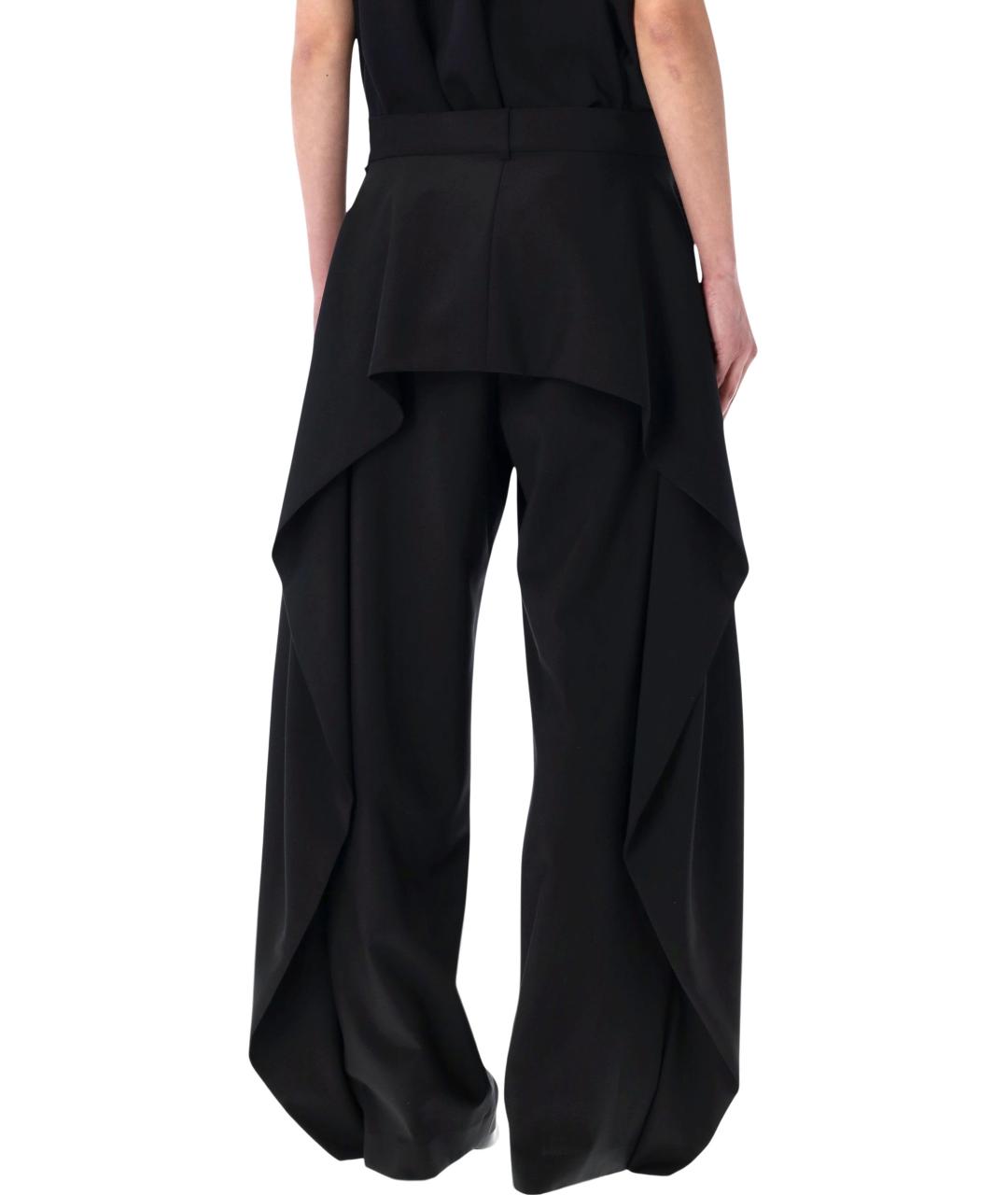 LOEWE Черные шерстяные прямые брюки, фото 2