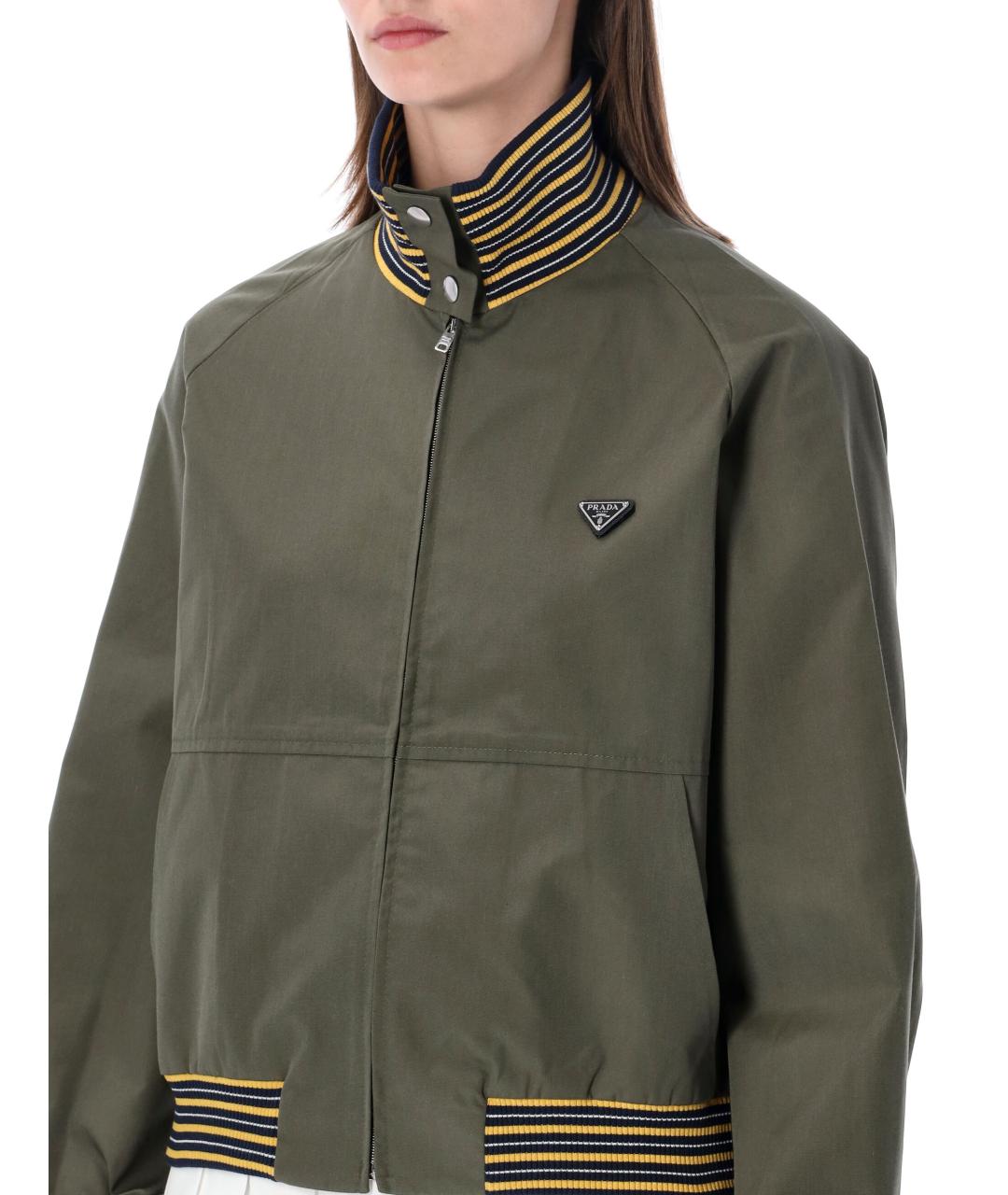 PRADA Хаки полиэстеровая куртка, фото 3