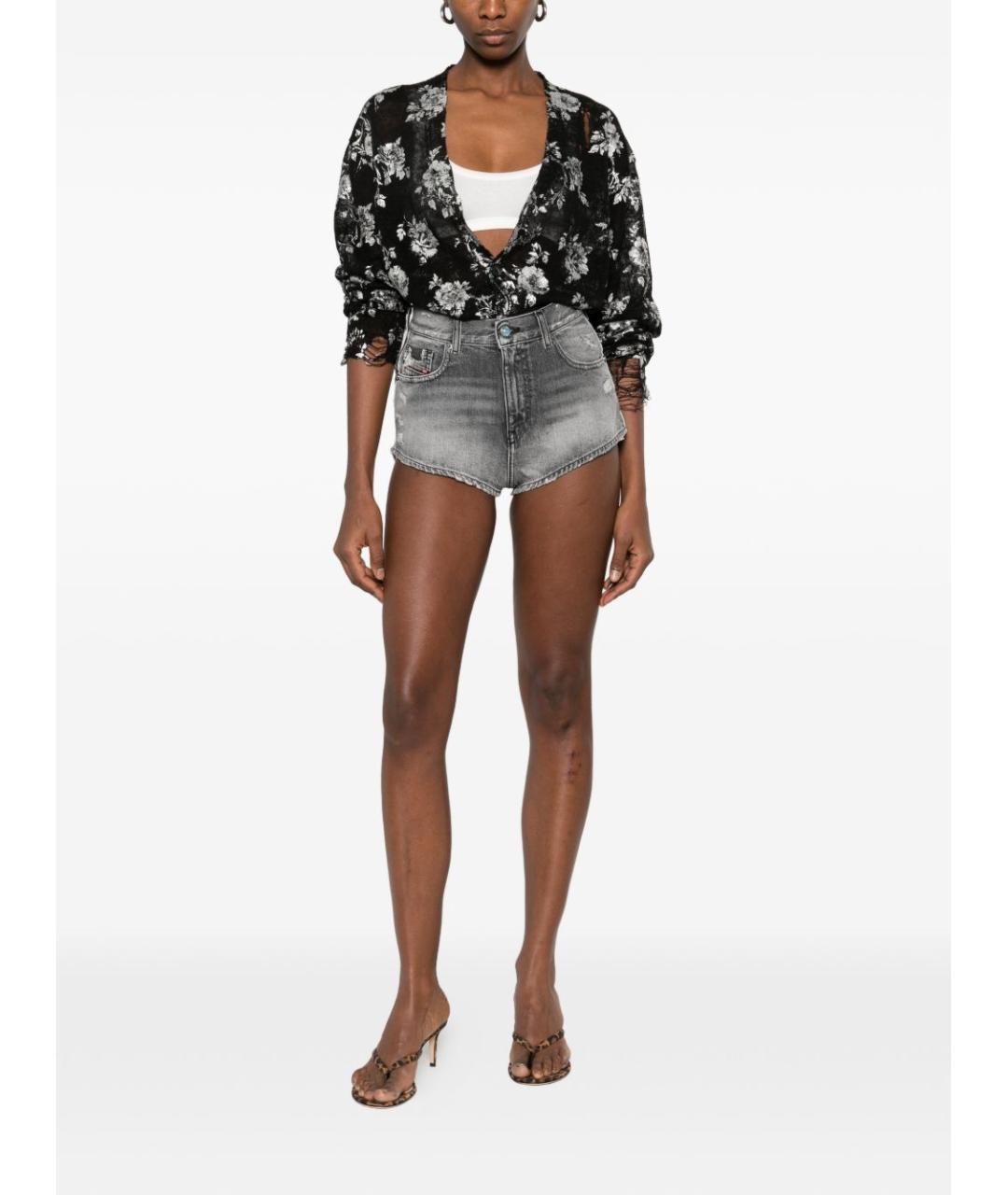 DIESEL Серые хлопковые шорты, фото 2