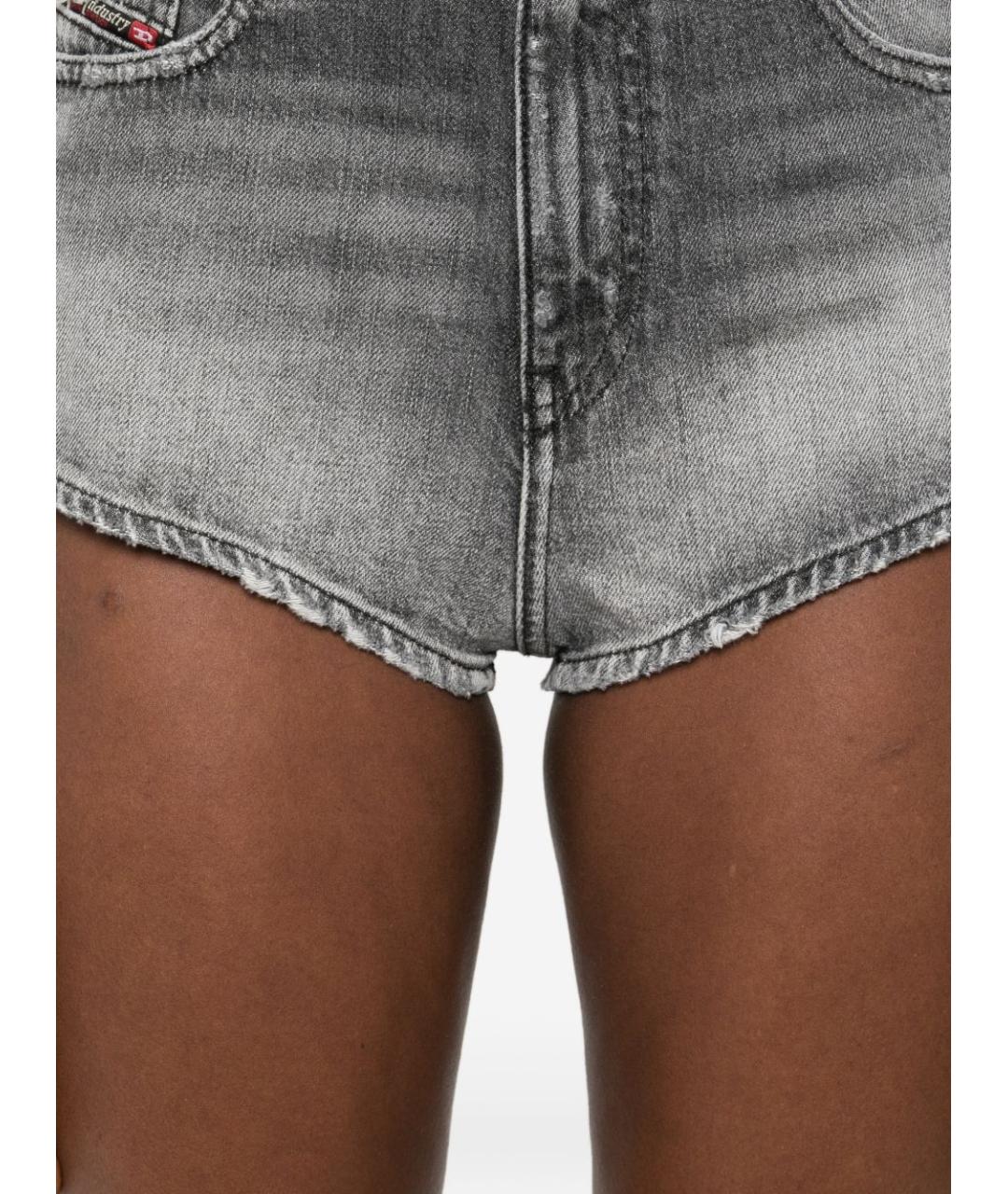 DIESEL Серые хлопковые шорты, фото 3