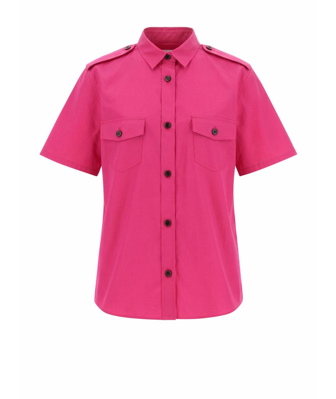 PRADA Фуксия хлопковая рубашка, фото 4