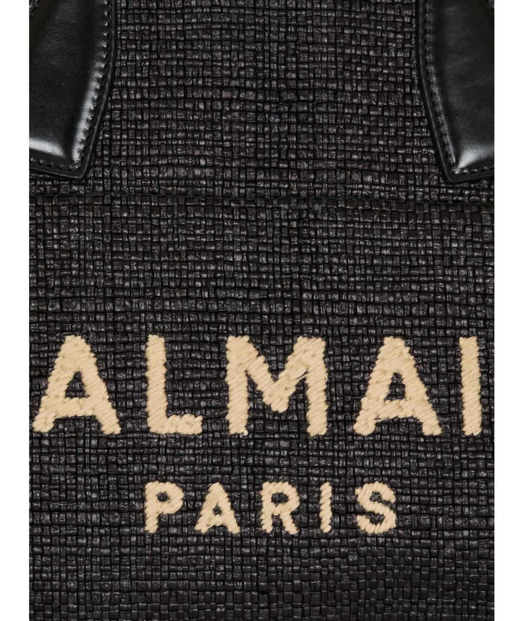 BALMAIN Черная синтетическая сумка тоут, фото 2