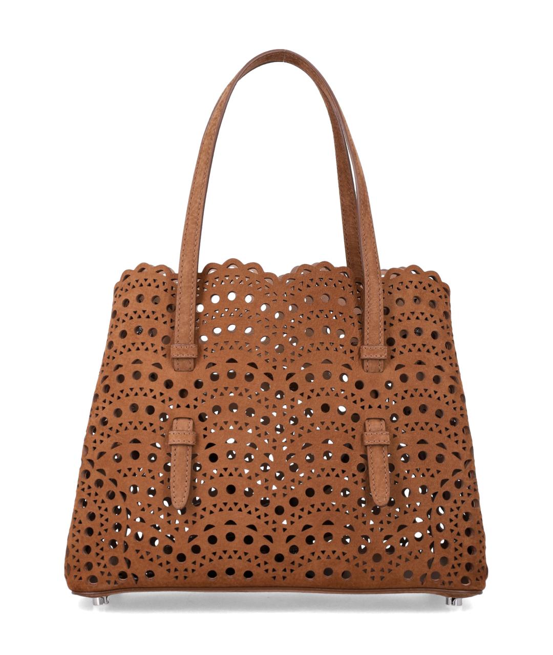 ALAIA Коричневая кожаная сумка тоут, фото 3