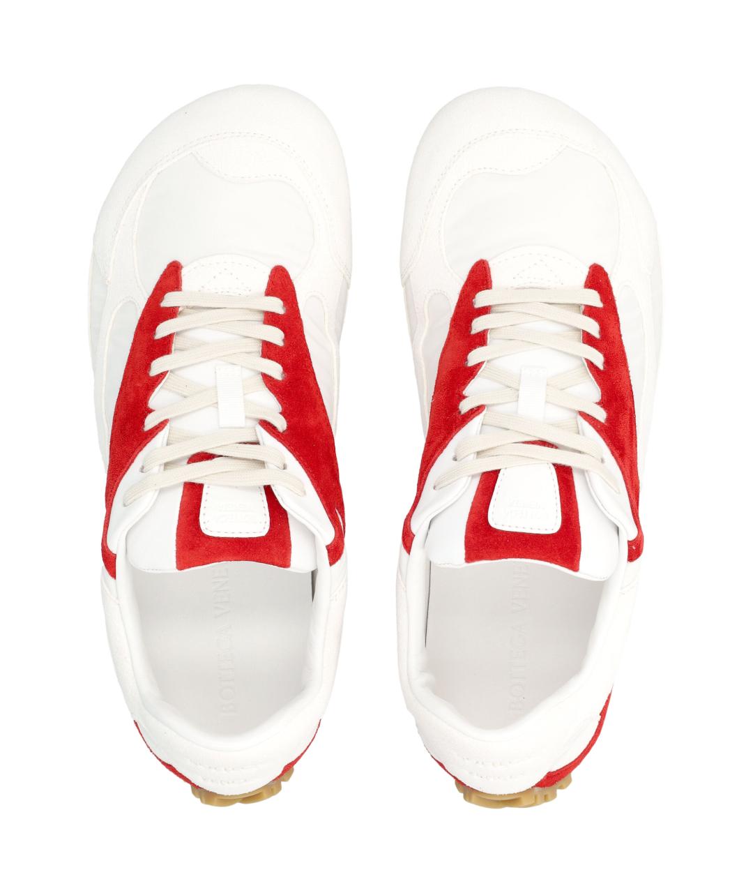 BOTTEGA VENETA Белые текстильные низкие кроссовки / кеды, фото 2