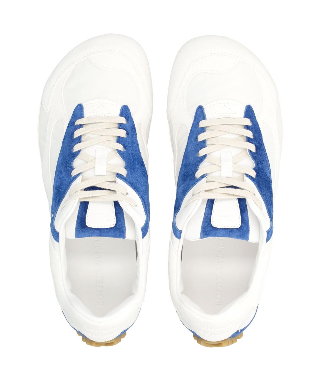 BOTTEGA VENETA Белые синтетические низкие кроссовки / кеды, фото 2