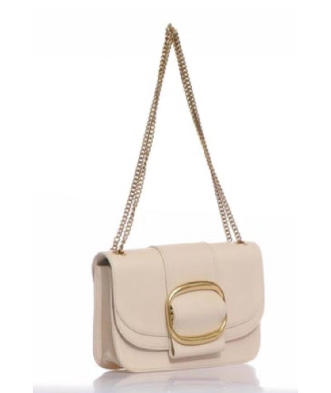 SEE BY CHLOE Бежевая кожаная сумка через плечо, фото 2