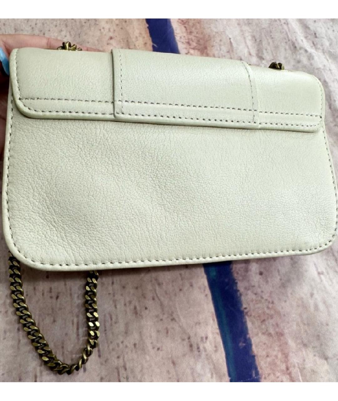 SEE BY CHLOE Бежевая кожаная сумка через плечо, фото 8