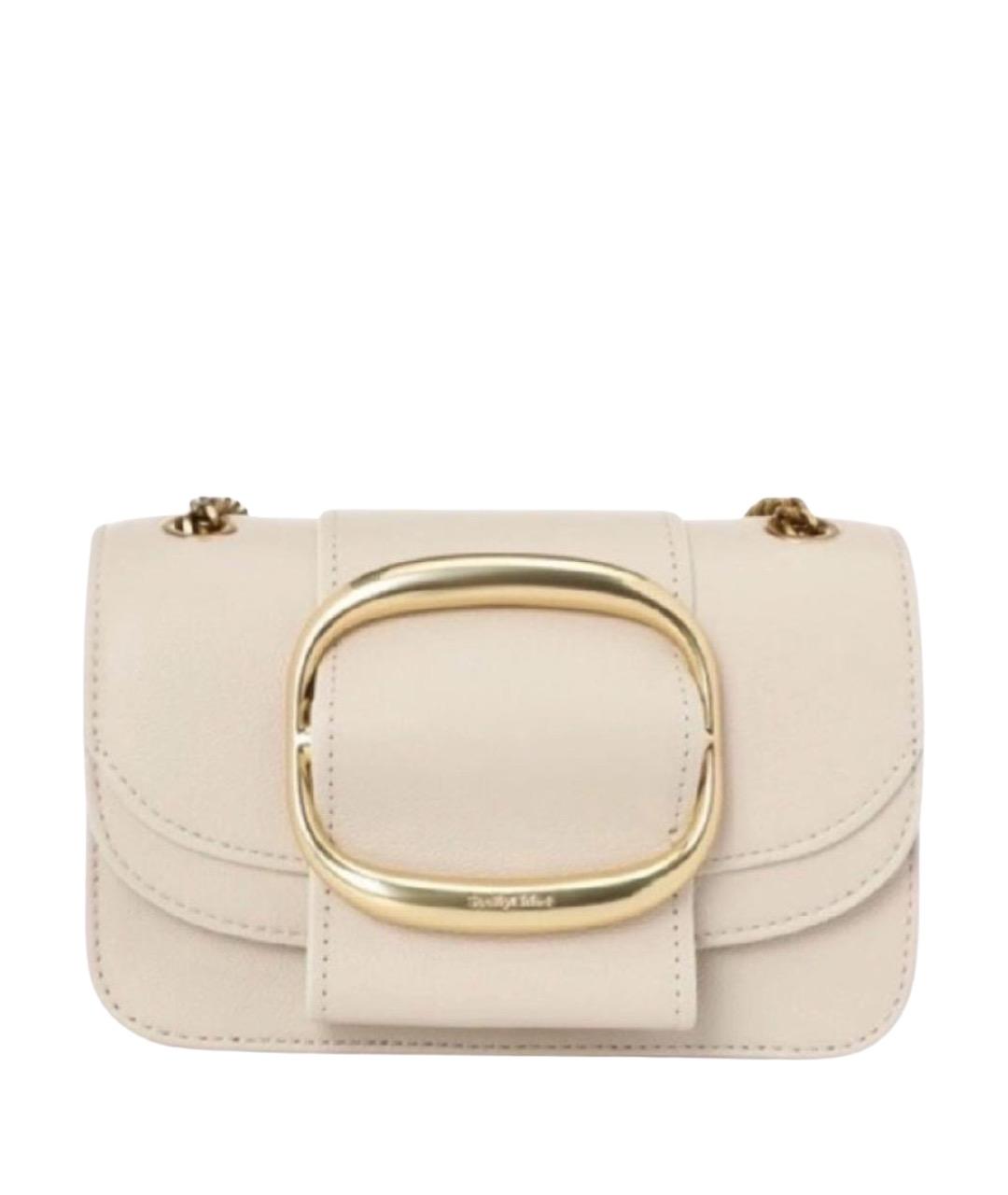 SEE BY CHLOE Бежевая кожаная сумка через плечо, фото 1