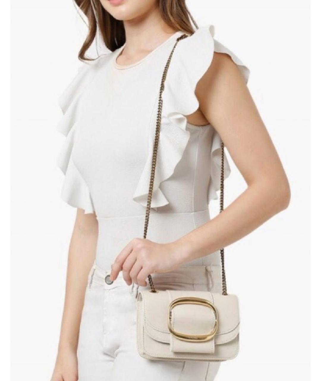 SEE BY CHLOE Бежевая кожаная сумка через плечо, фото 9