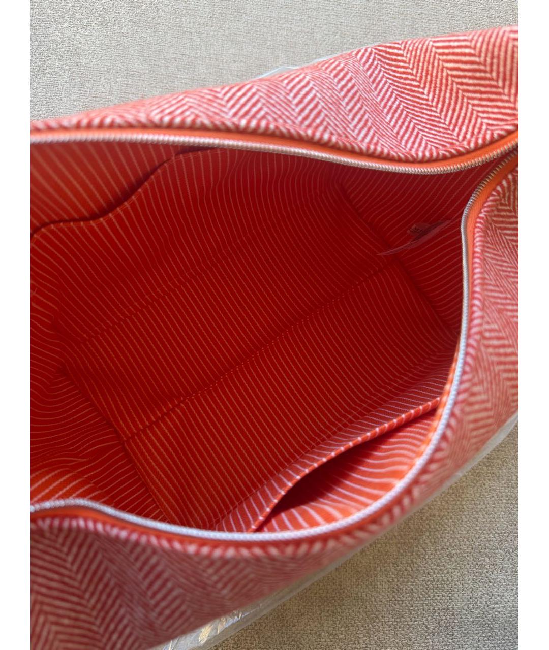 HERMES Красная тканевая косметичка, фото 4