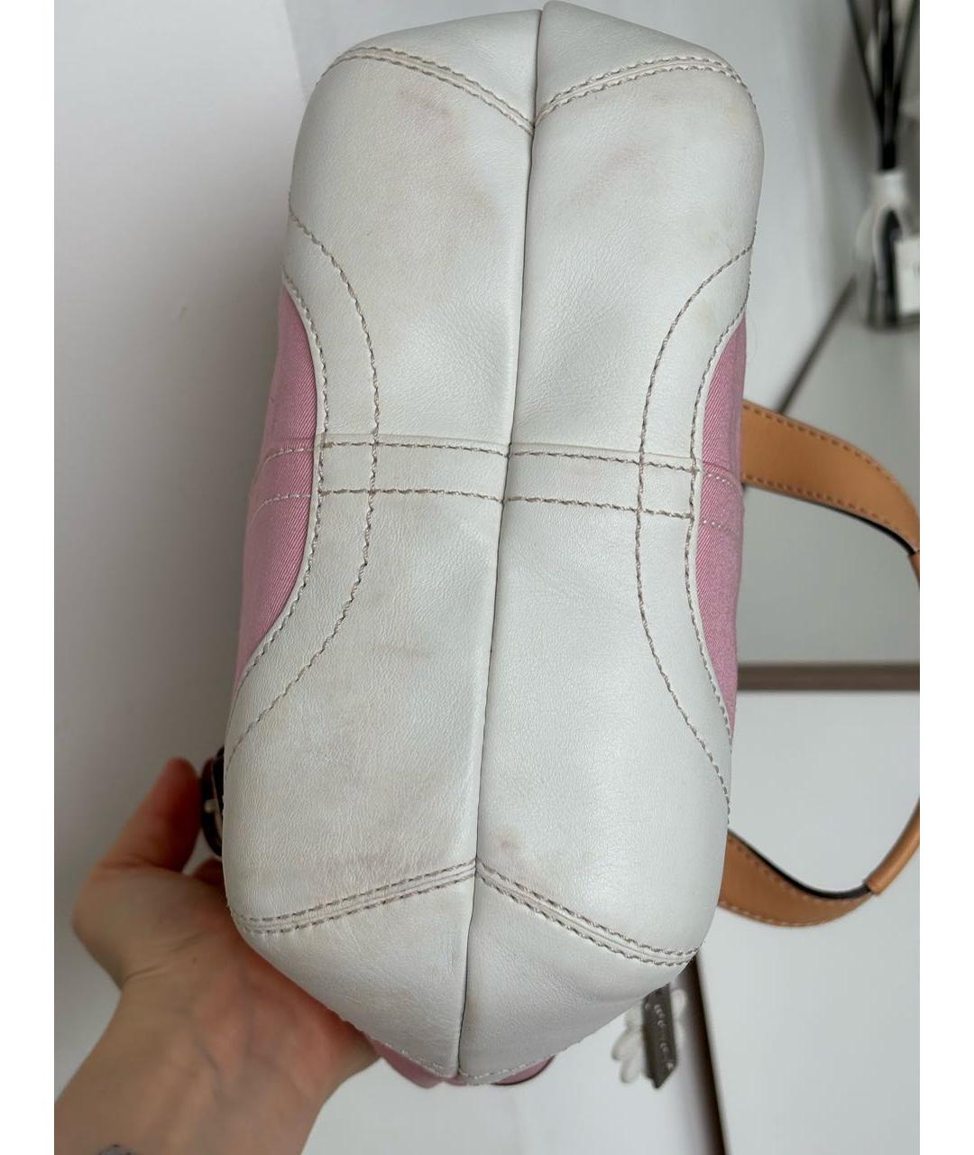 COACH Розовая кожаная сумка тоут, фото 7