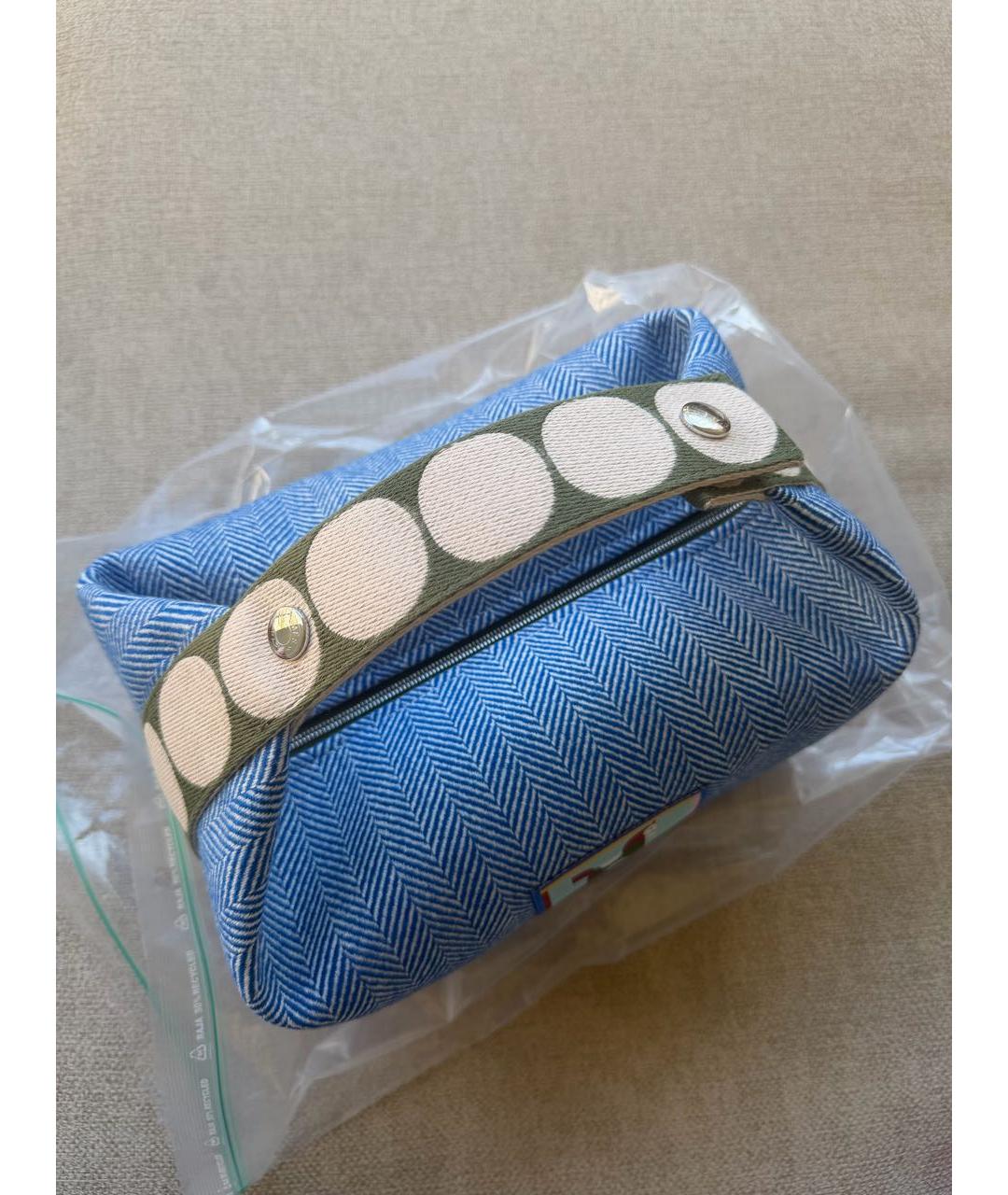 HERMES Синяя косметичка, фото 2