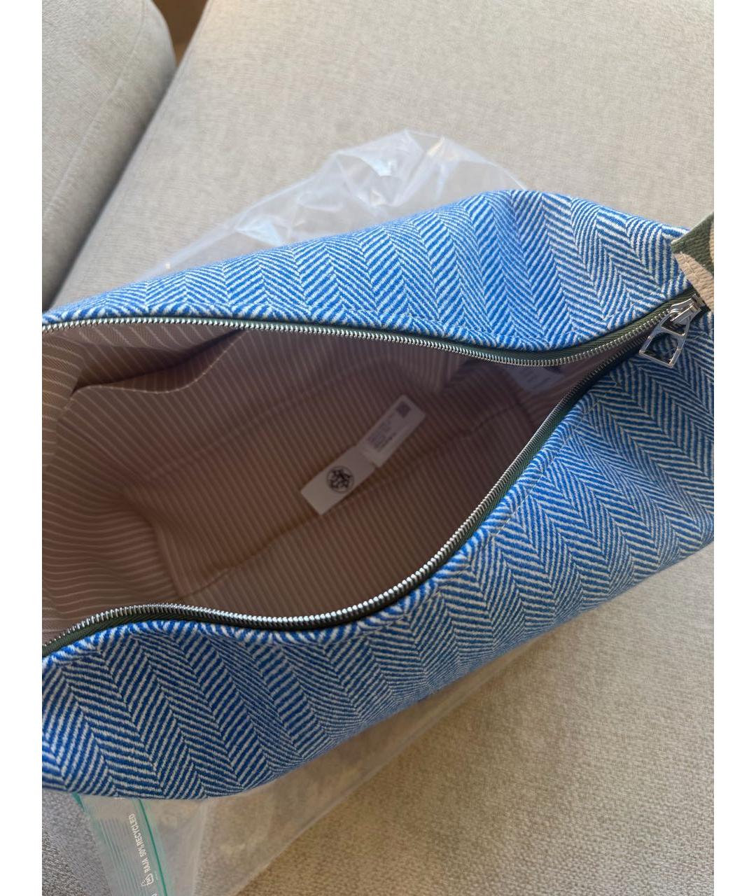 HERMES Синяя косметичка, фото 4