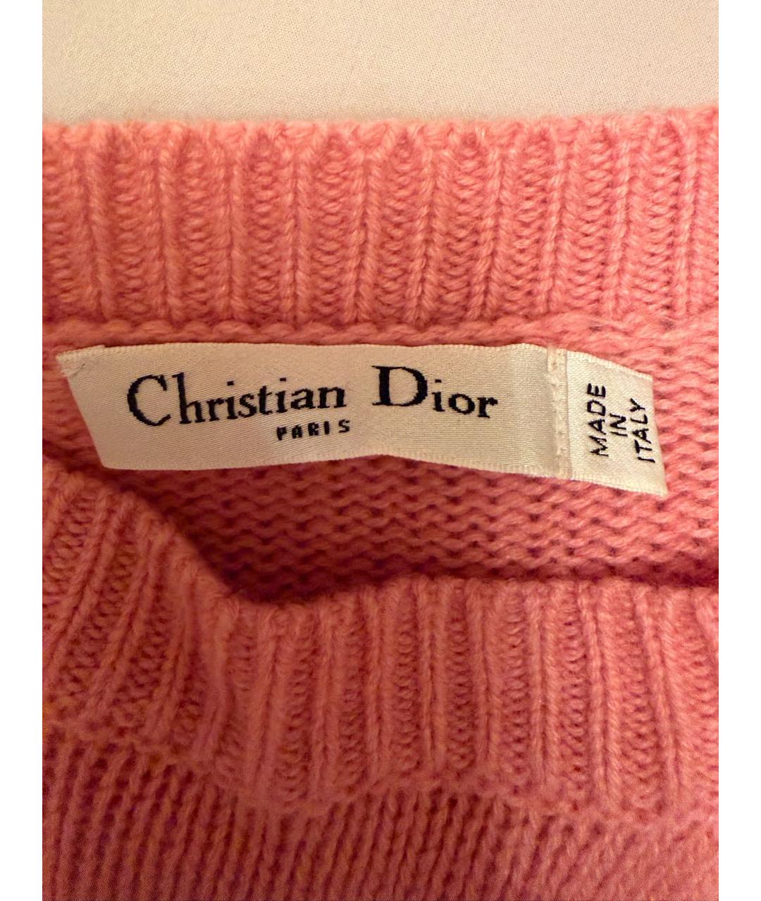 CHRISTIAN DIOR Розовый шерстяной джемпер / свитер, фото 6