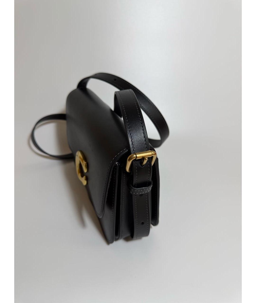 COACH Черная кожаная сумка через плечо, фото 2