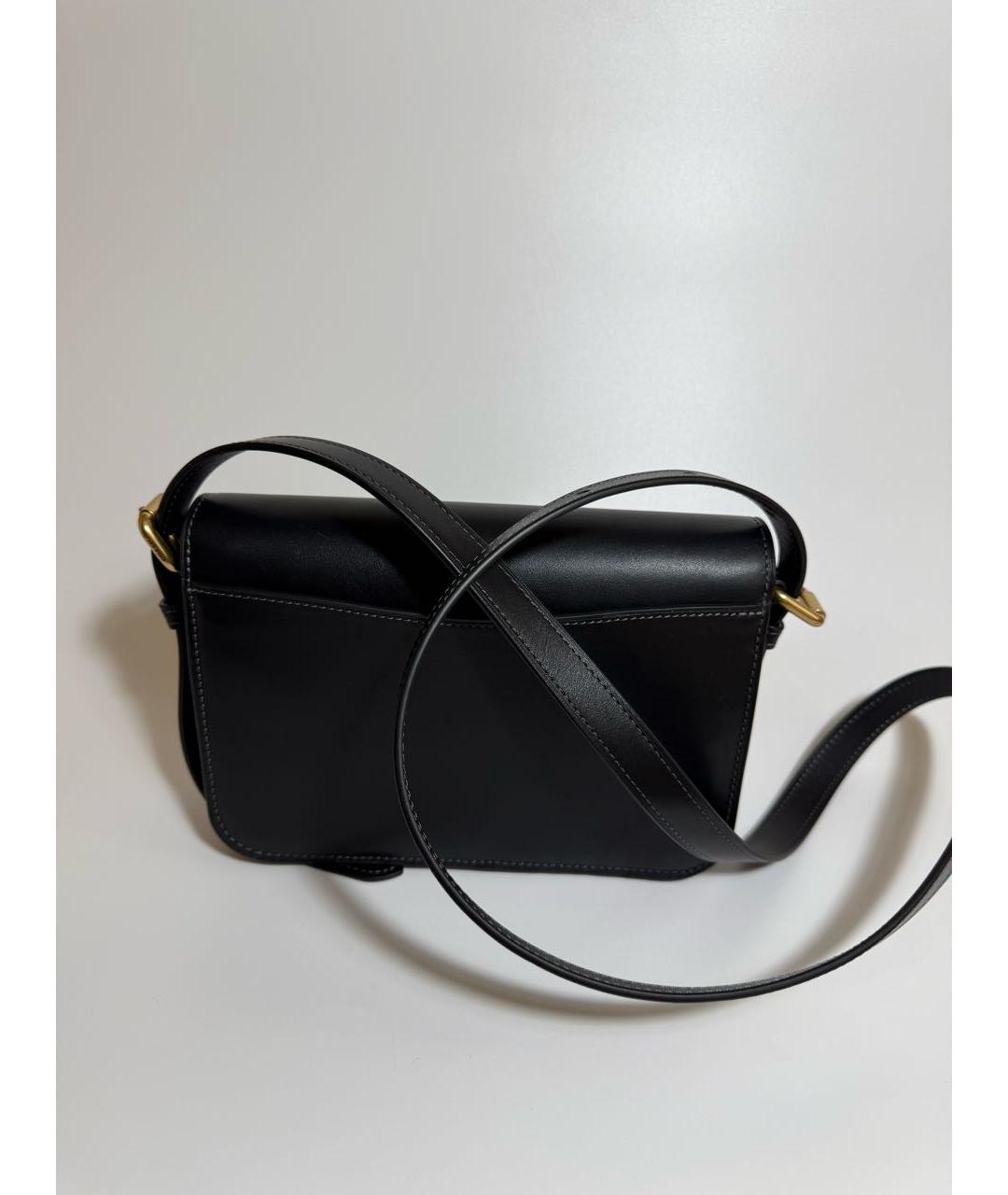 COACH Черная кожаная сумка через плечо, фото 3