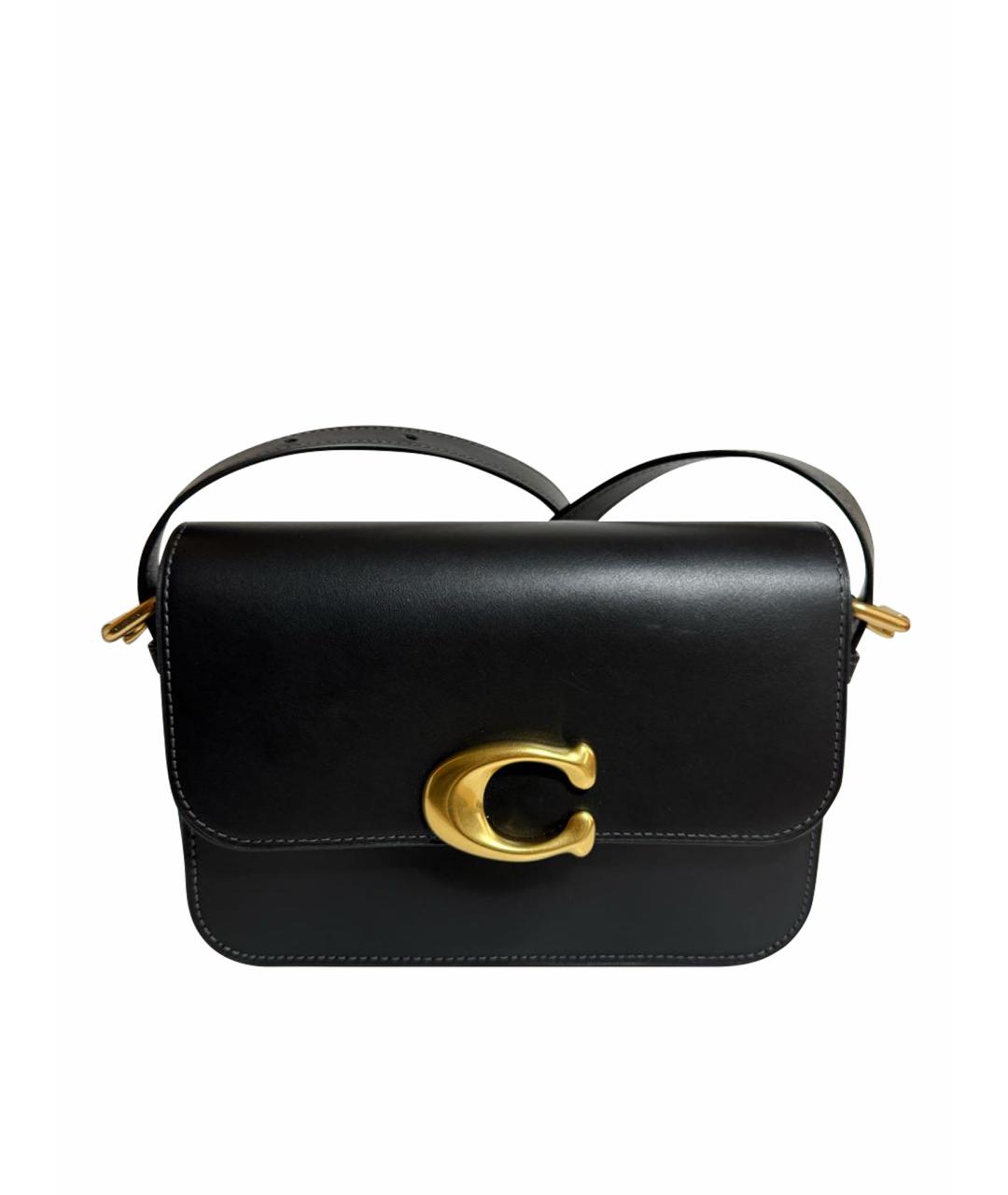 COACH Черная кожаная сумка через плечо, фото 1