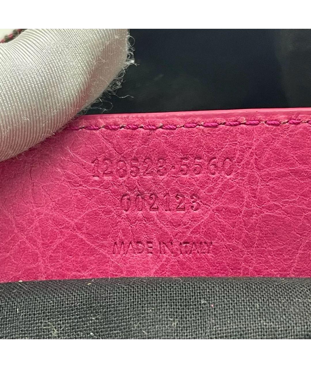BALENCIAGA Розовая кожаная сумка с короткими ручками, фото 6