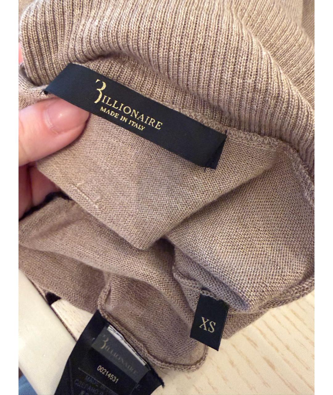 BILLIONAIRE Бежевая шерстяная водолазка, фото 2