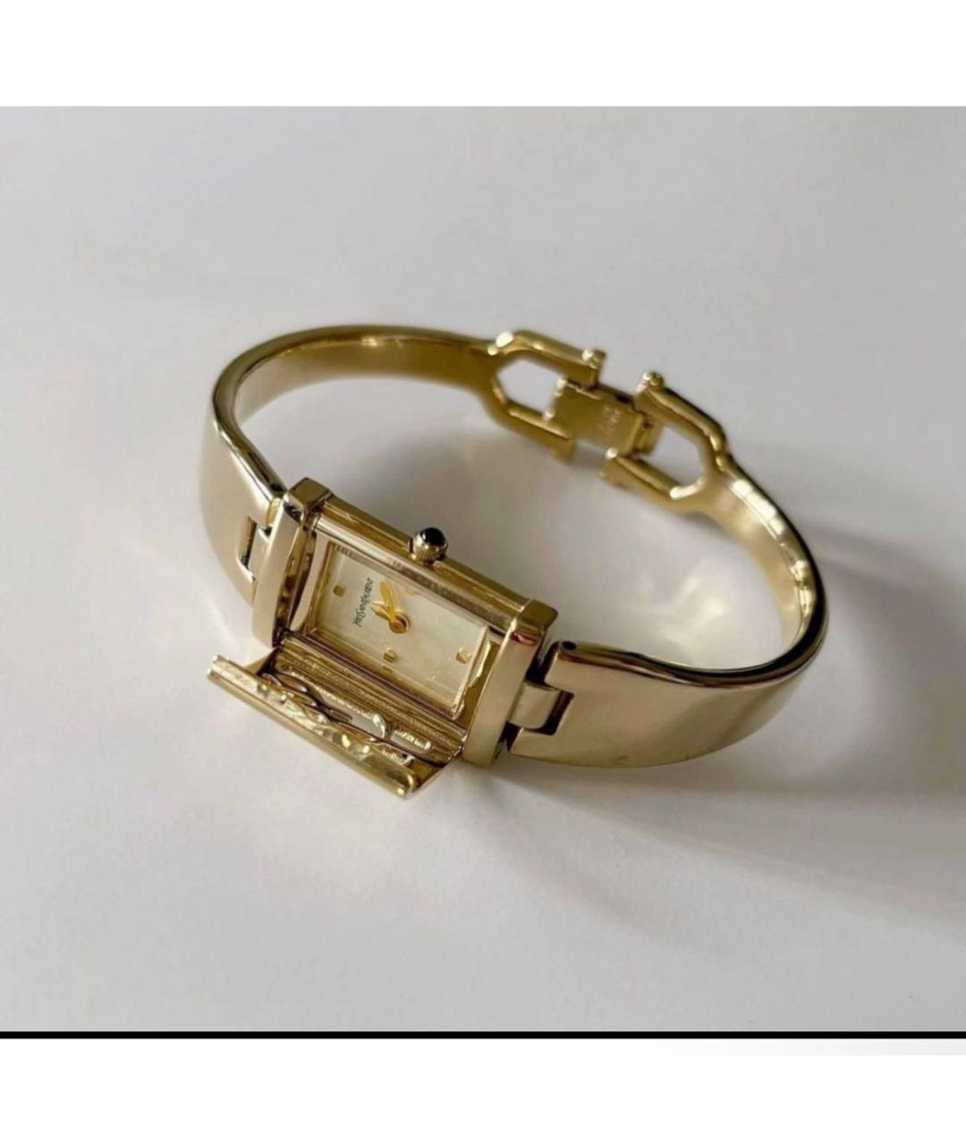 SAINT LAURENT Золотые металлические часы, фото 5