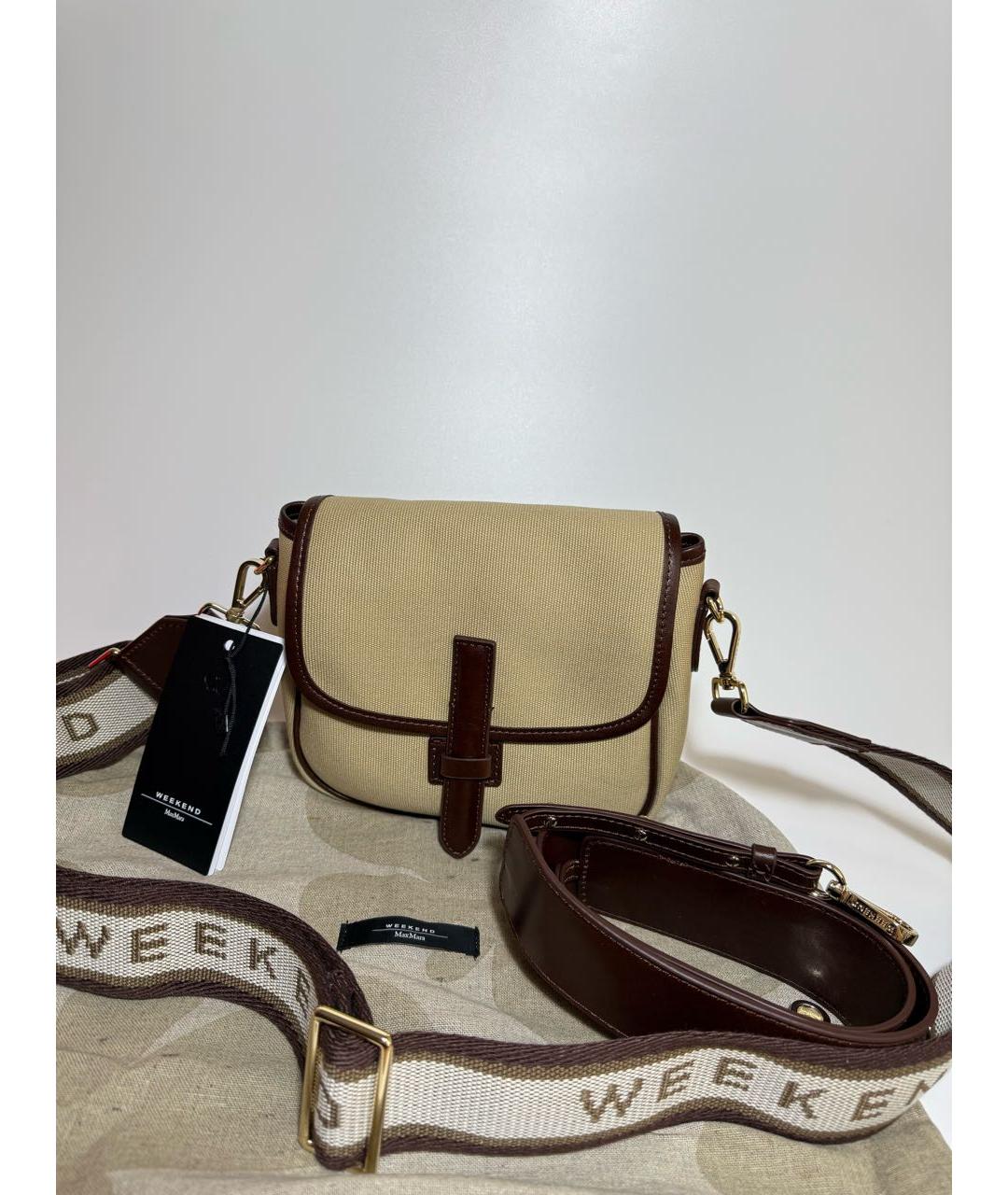 WEEKEND MAX MARA Бежевая сумка через плечо, фото 5