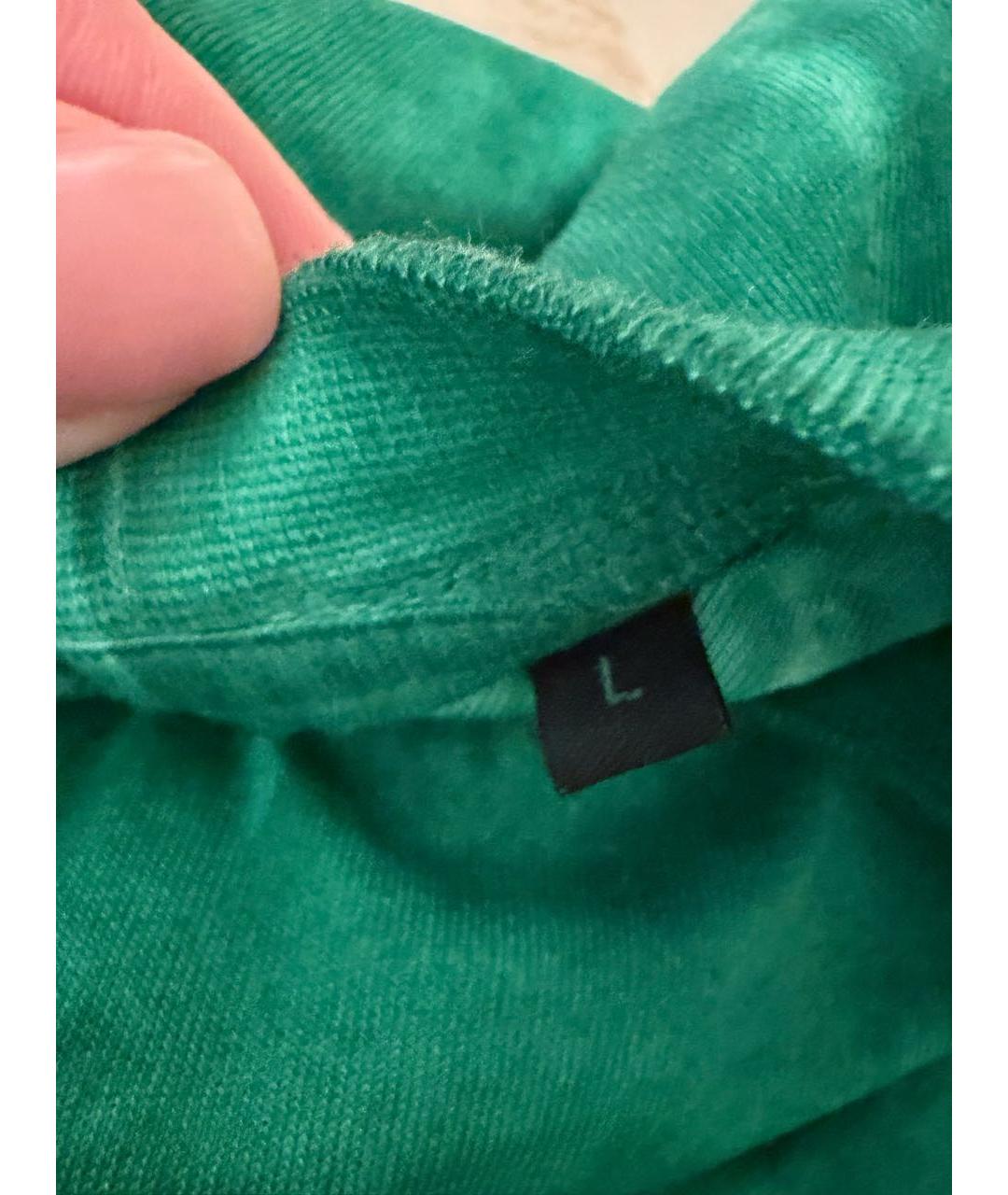 PHILIPP PLEIN Зеленая хлопковая футболка, фото 4