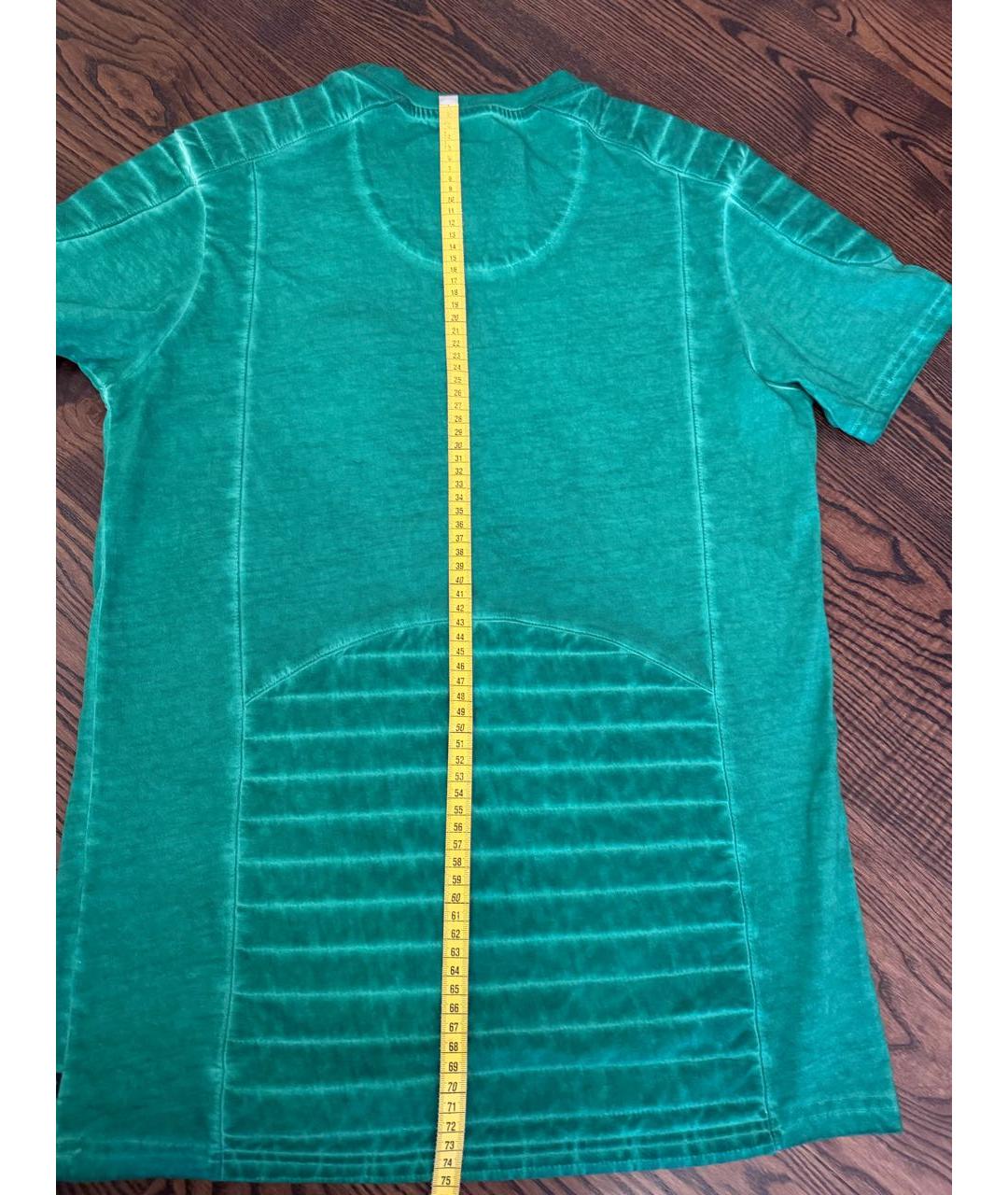 PHILIPP PLEIN Зеленая хлопковая футболка, фото 7