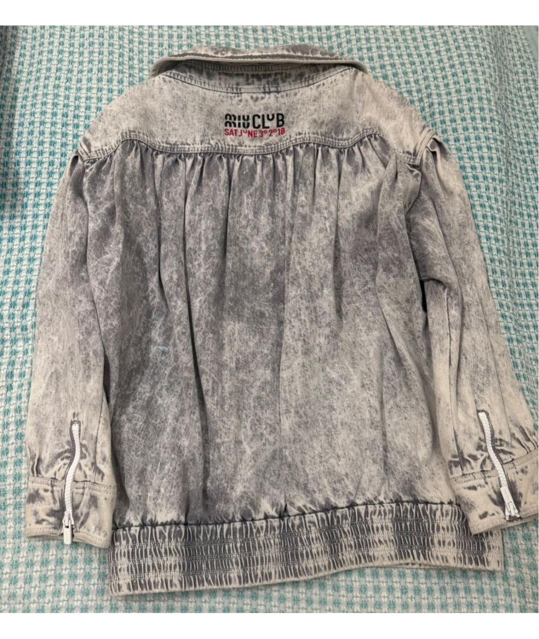 MIU MIU Серая хлопковая куртка, фото 2