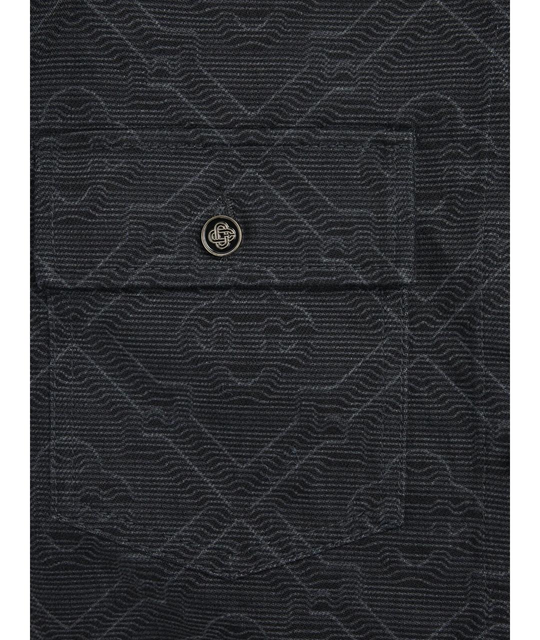 CASABLANCA Черная хлопковая кэжуал рубашка, фото 2