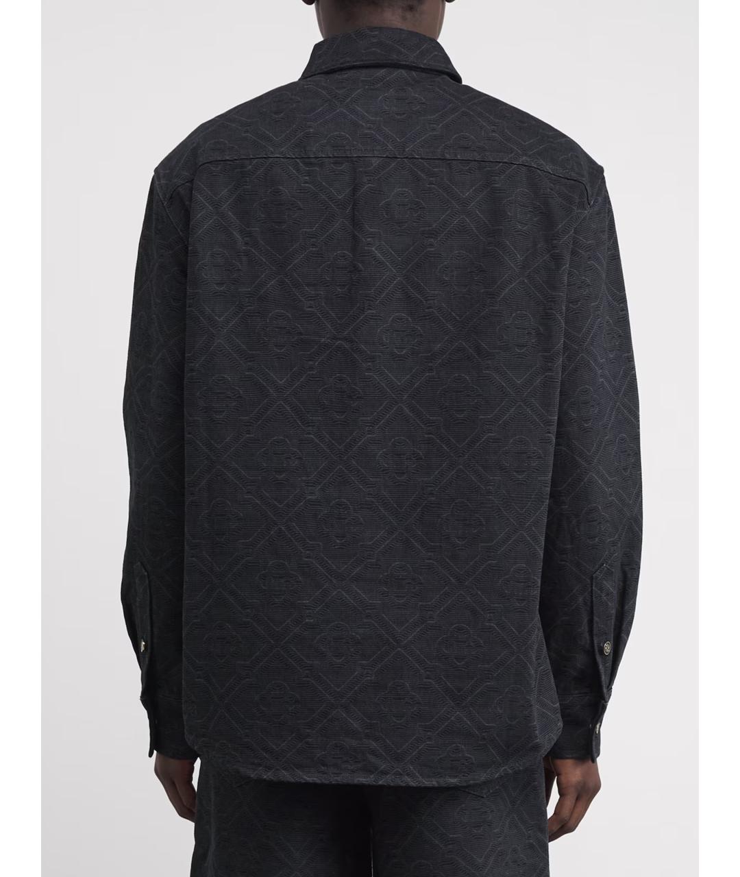 CASABLANCA Черная хлопковая кэжуал рубашка, фото 4