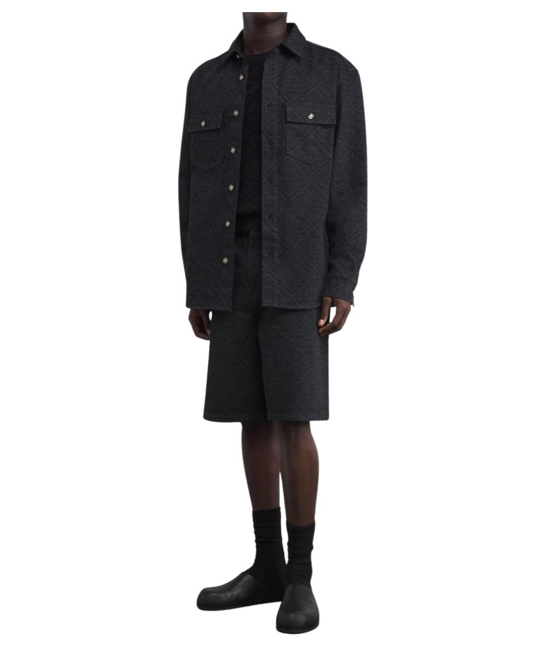 CASABLANCA Черная хлопковая кэжуал рубашка, фото 1