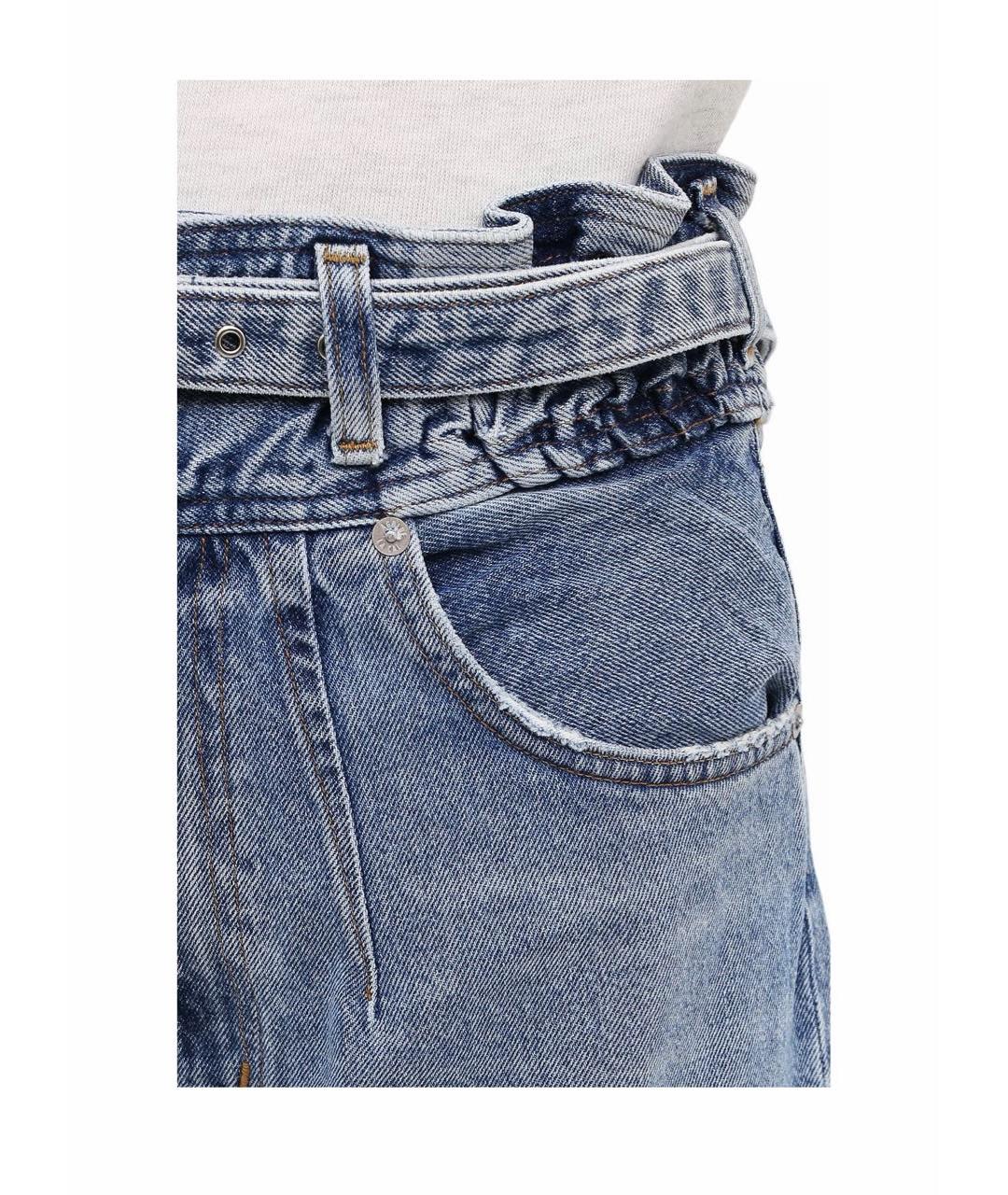 AGOLDE Голубые хлопковые прямые джинсы, фото 4