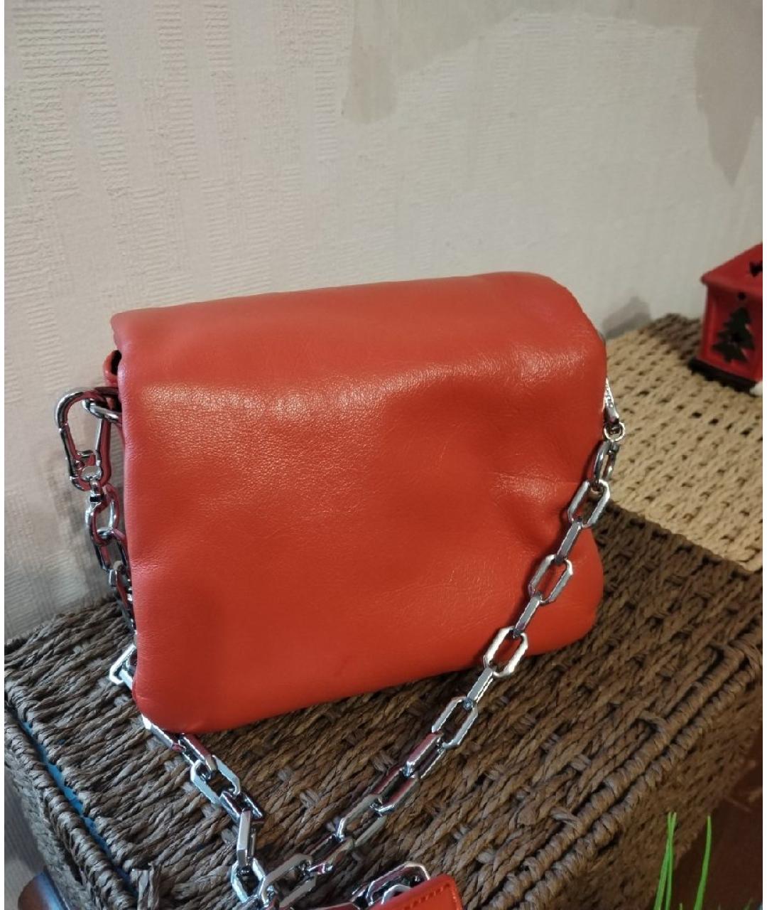 KARL LAGERFELD Красная кожаная сумка через плечо, фото 2