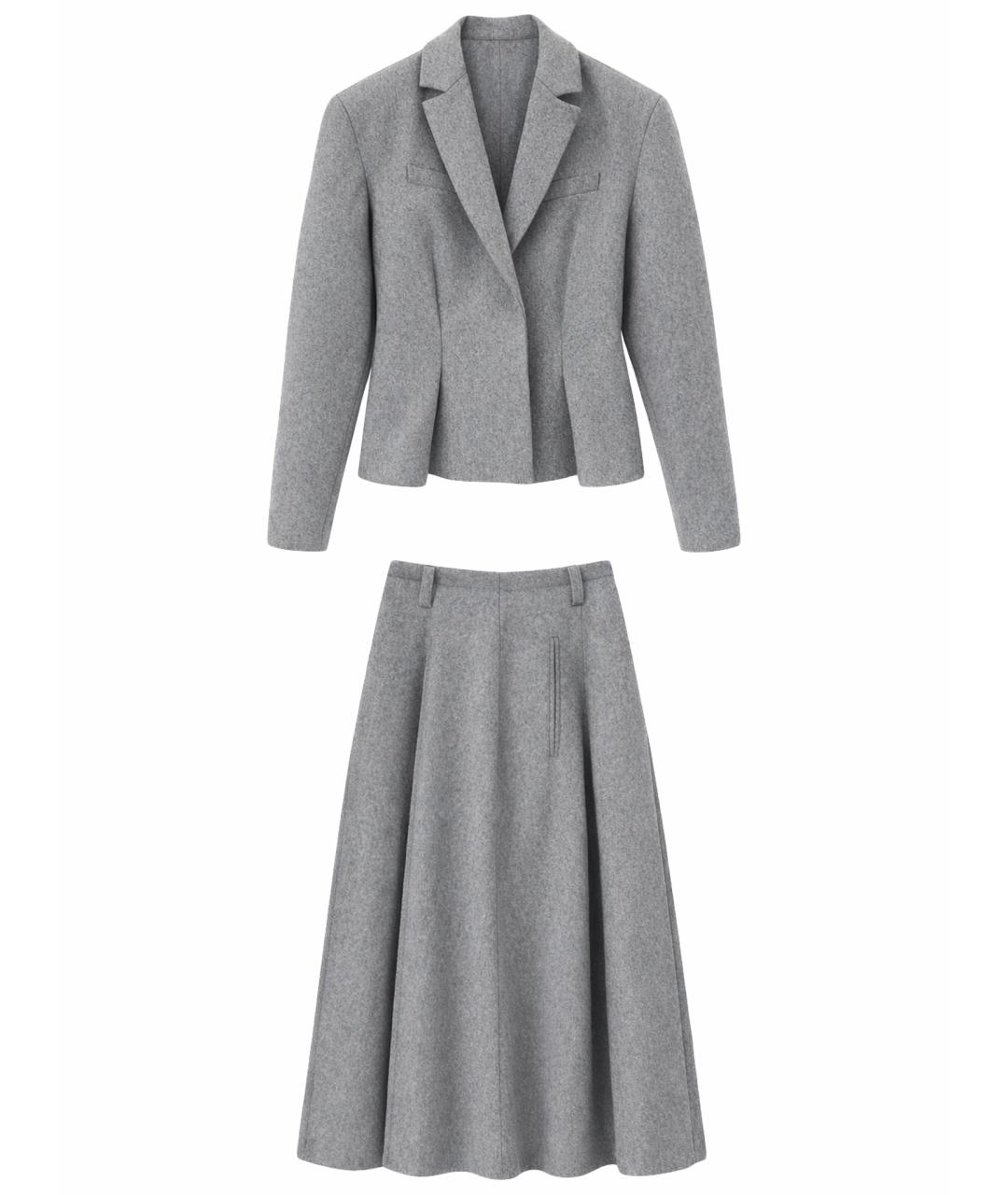 AUTENTIMENTS Серый шерстяной костюм с юбками, фото 1