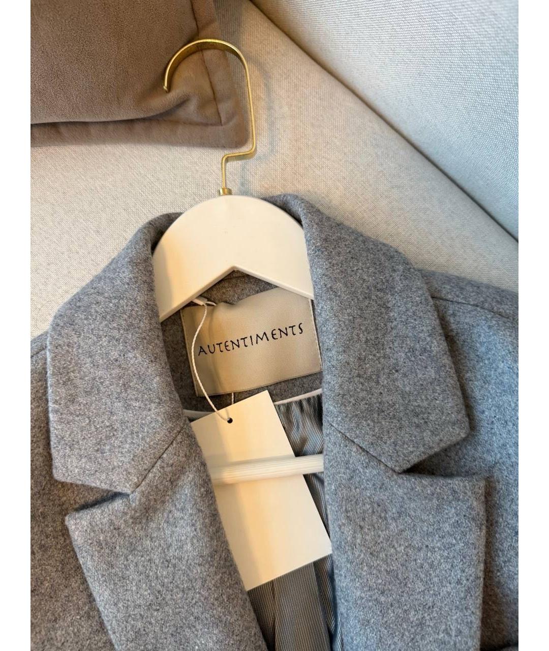 AUTENTIMENTS Серый шерстяной костюм с юбками, фото 4