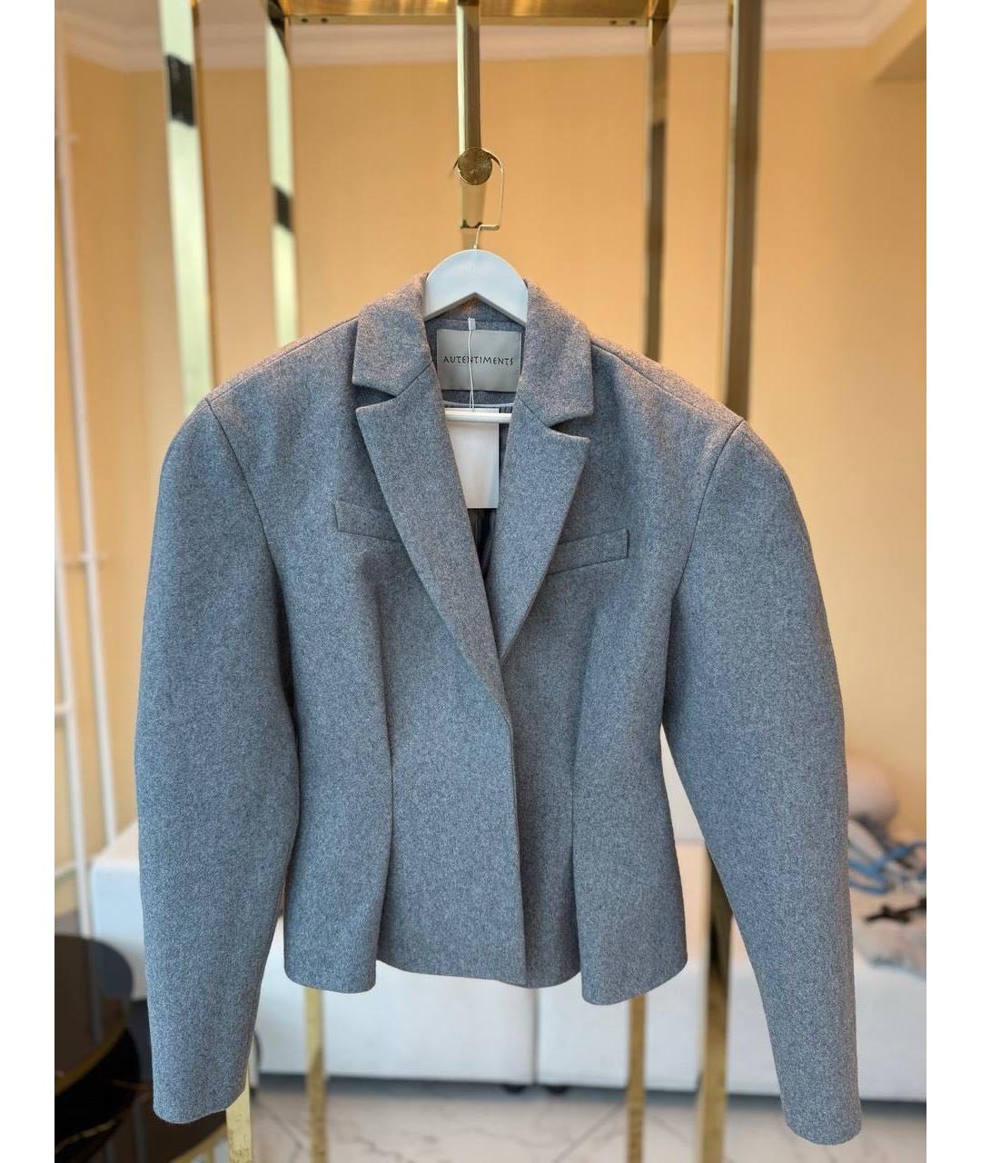 AUTENTIMENTS Серый шерстяной костюм с юбками, фото 7