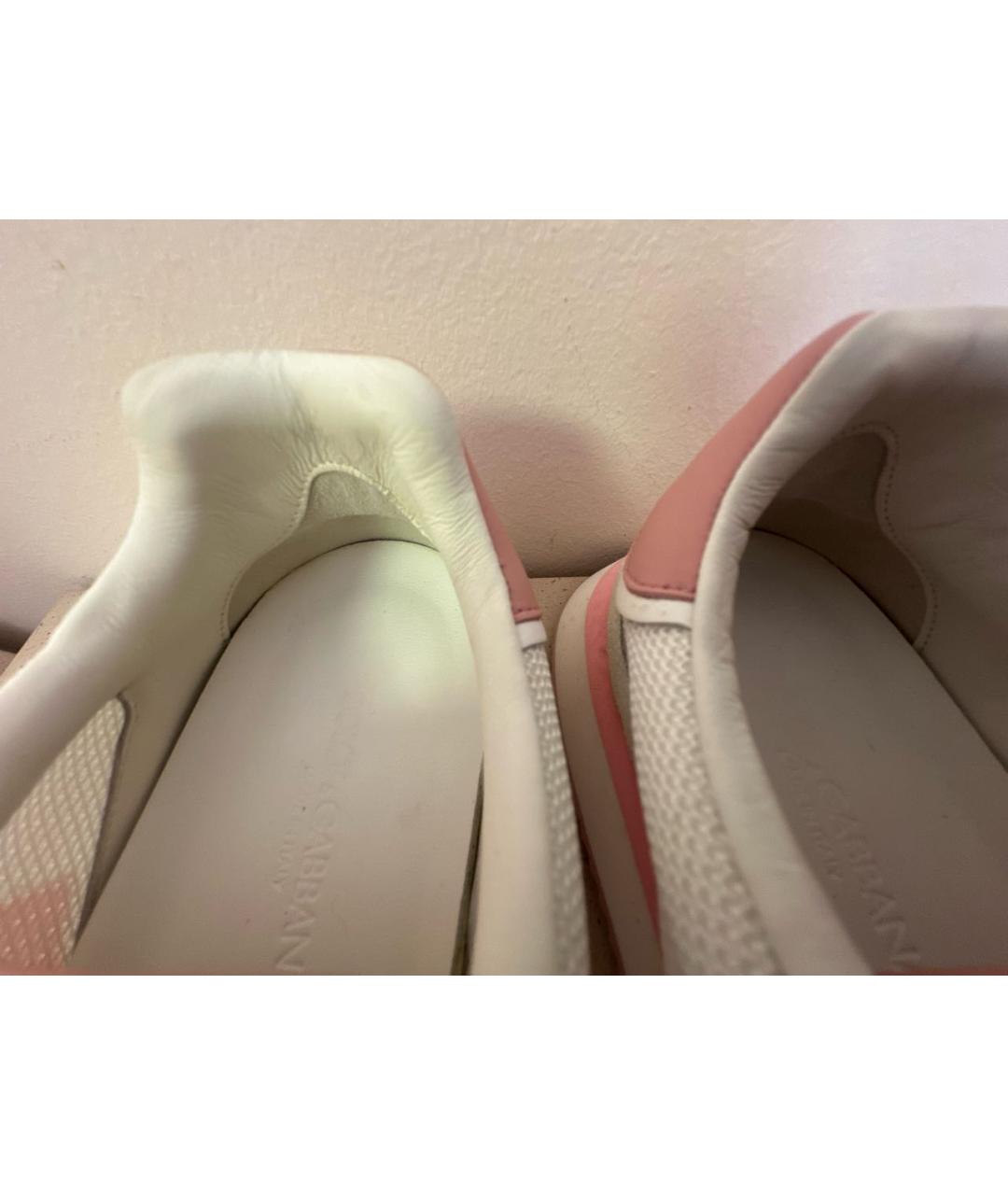 DOLCE&GABBANA Розовые текстильные кроссовки, фото 6