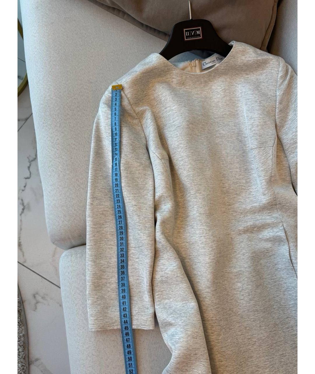 CHRISTIAN DIOR Бежевое вискозное платье, фото 8