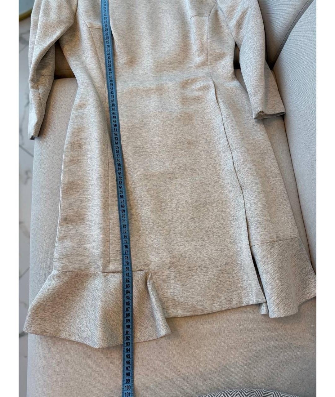 CHRISTIAN DIOR Бежевое вискозное платье, фото 6
