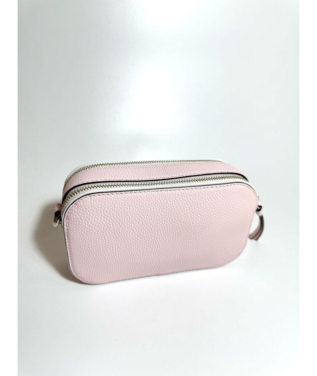 TORY BURCH Розовая кожаная сумка через плечо, фото 3