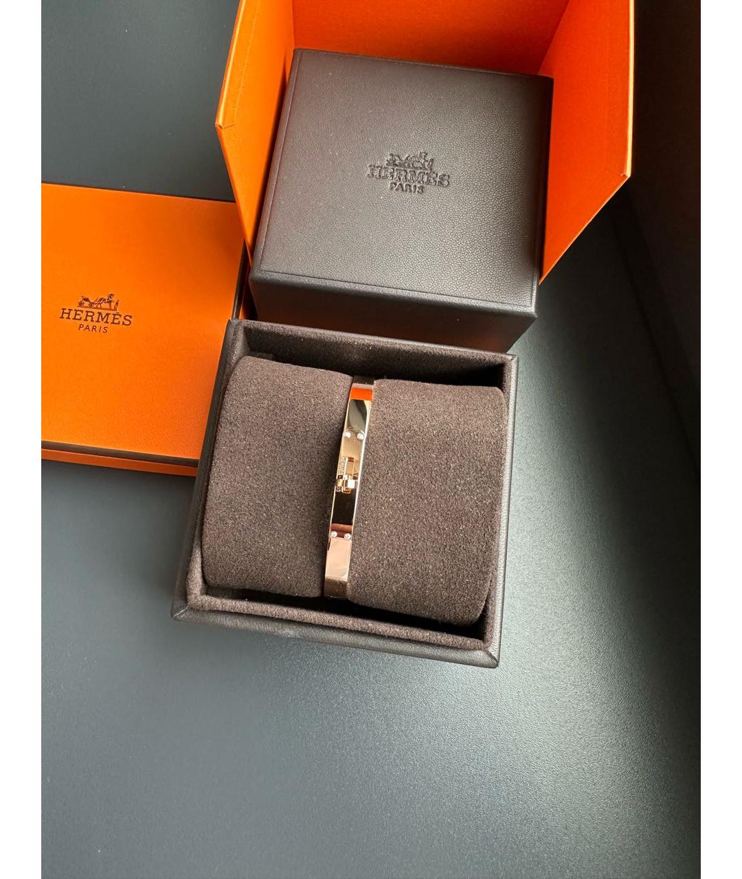 HERMES Золотой браслет из розового золота, фото 3