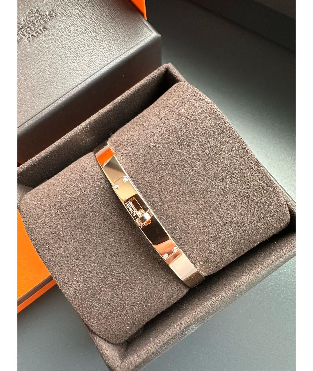 HERMES Золотой браслет из розового золота, фото 4