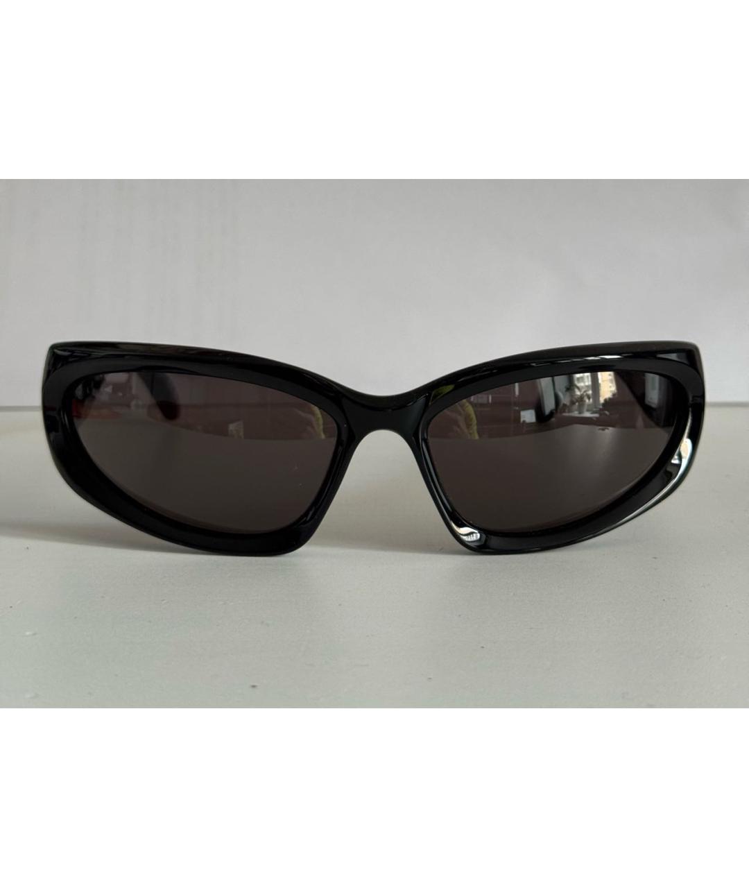 BALENCIAGA Черные пластиковые солнцезащитные очки, фото 7