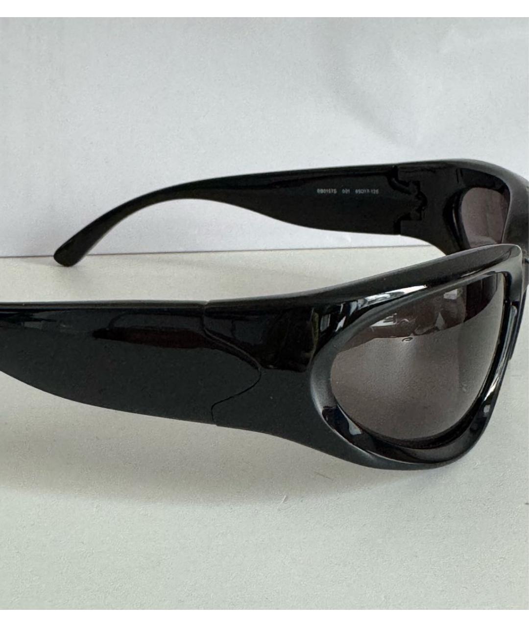 BALENCIAGA Черные пластиковые солнцезащитные очки, фото 3