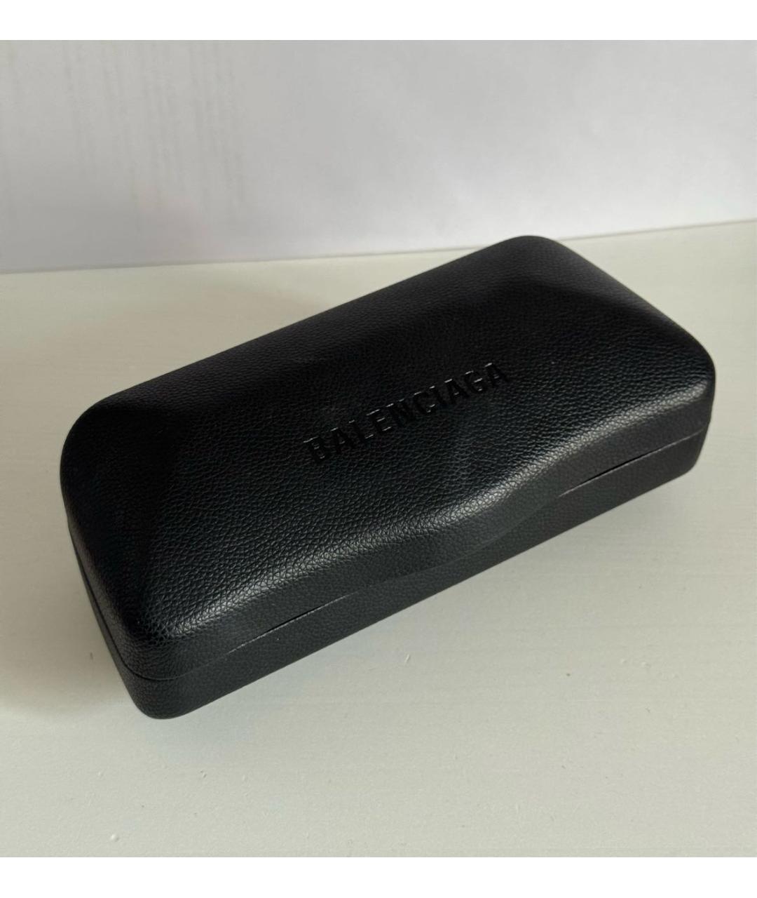 BALENCIAGA Черные пластиковые солнцезащитные очки, фото 4