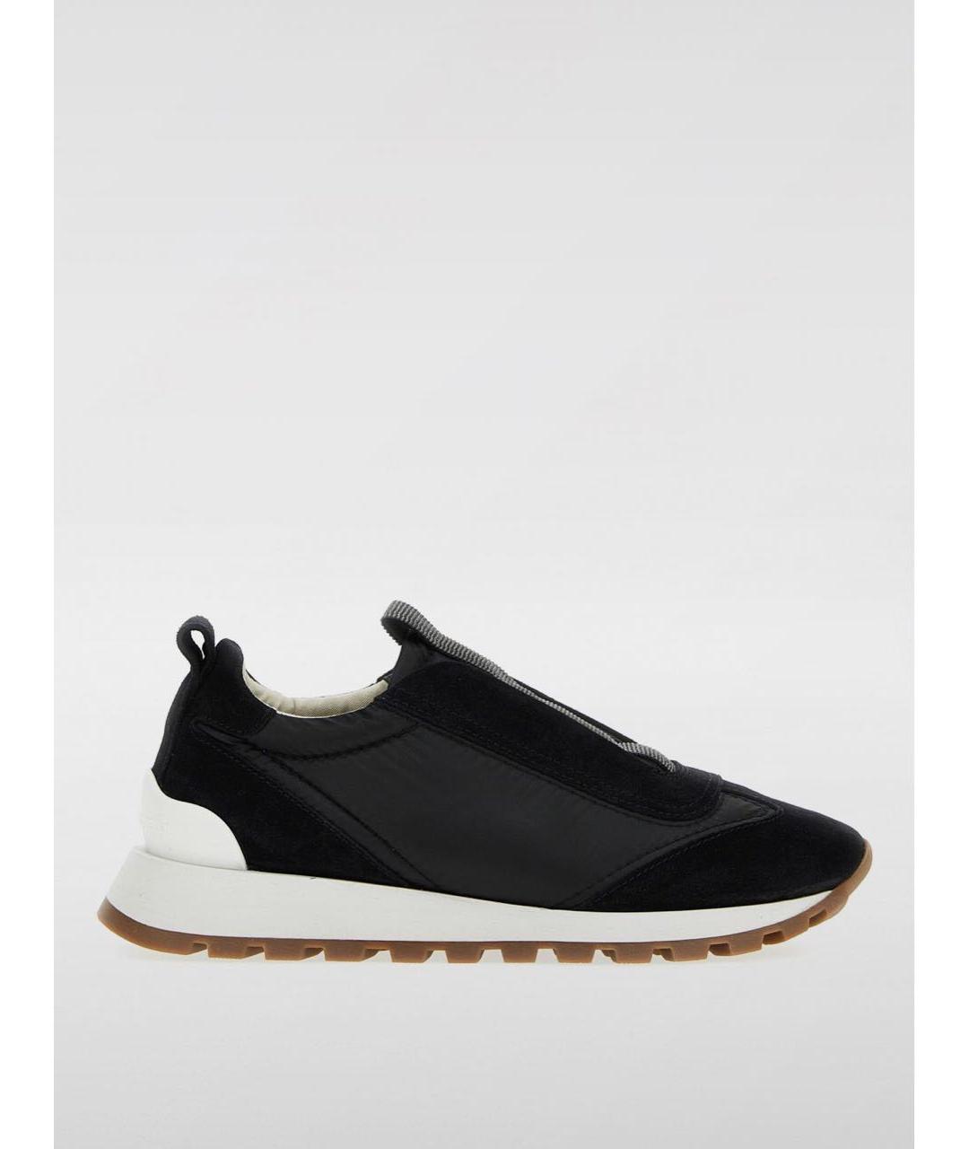 BRUNELLO CUCINELLI Черные замшевые кроссовки, фото 6