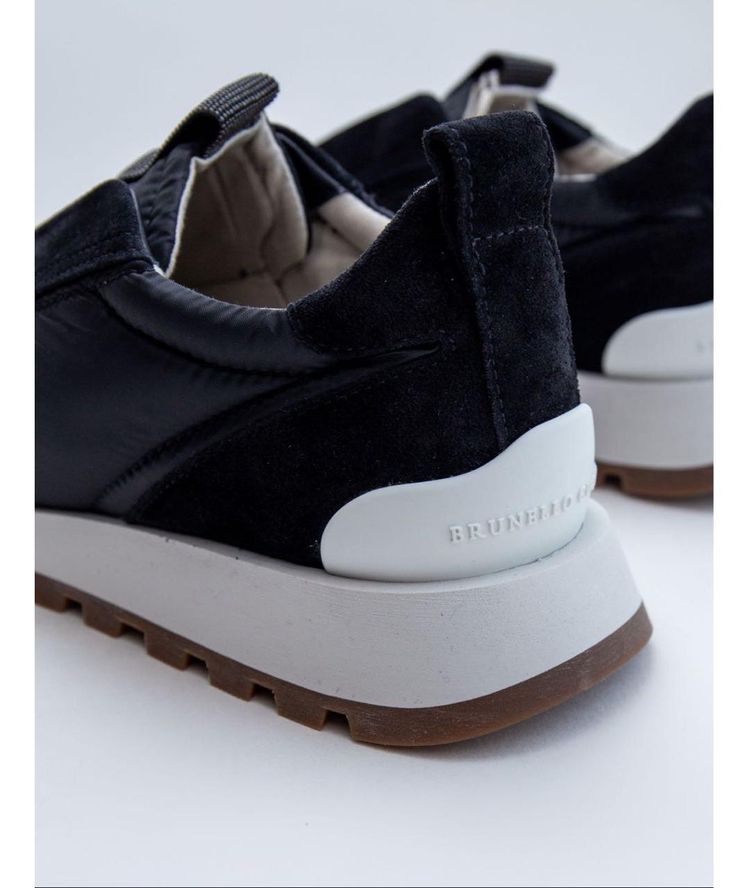BRUNELLO CUCINELLI Черные замшевые кроссовки, фото 5