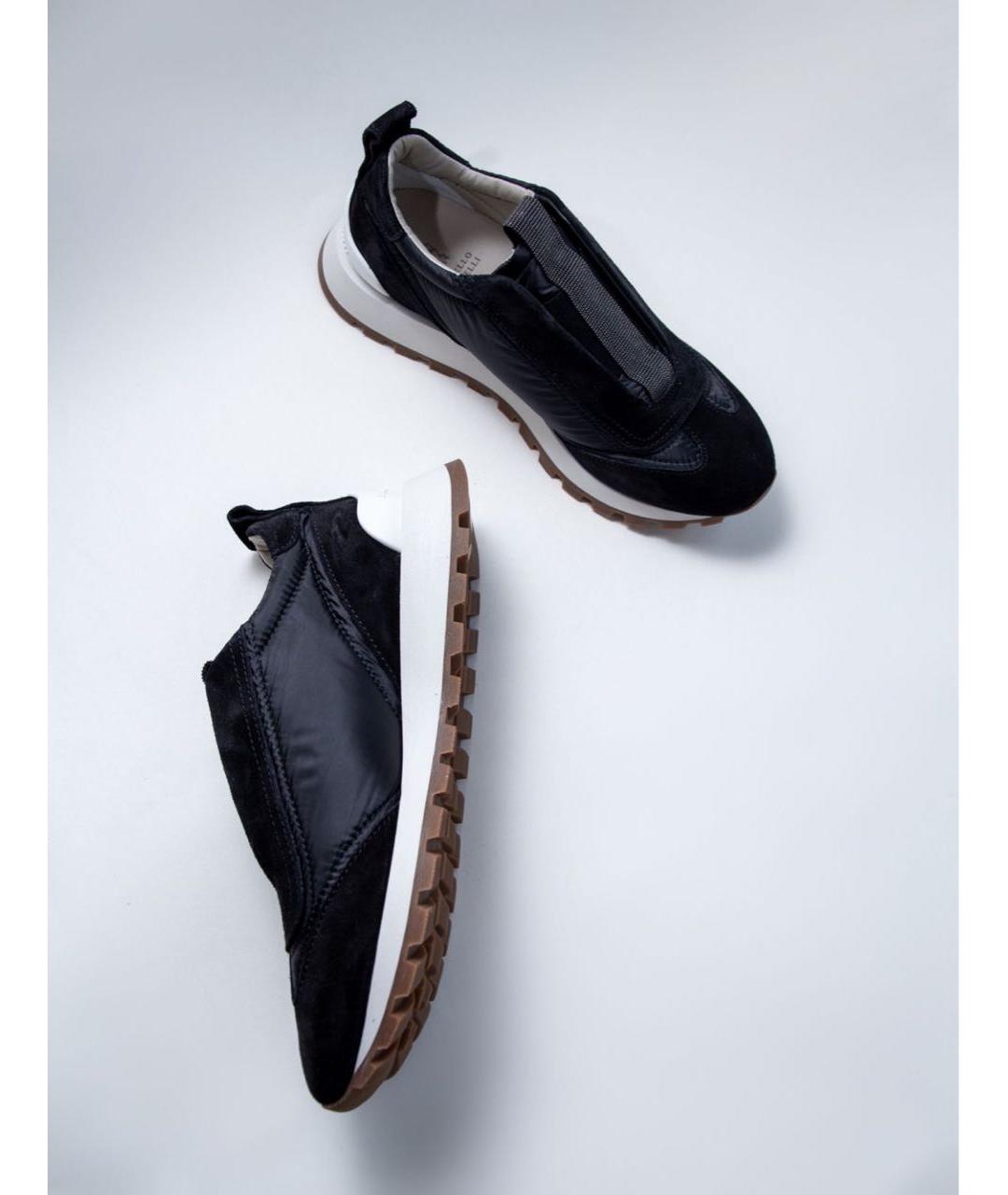BRUNELLO CUCINELLI Черные замшевые кроссовки, фото 4