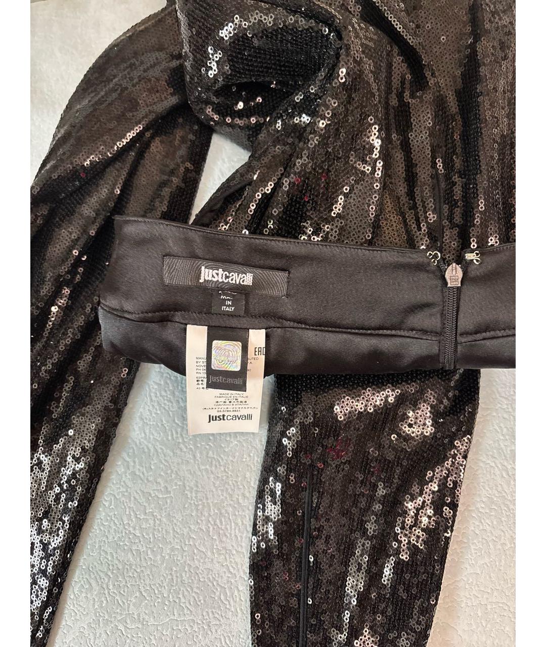 JUST CAVALLI Черные вискозные брюки узкие, фото 3