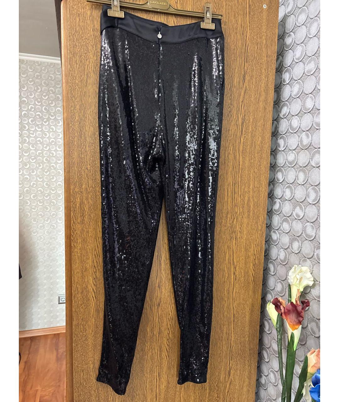 JUST CAVALLI Черные вискозные брюки узкие, фото 2